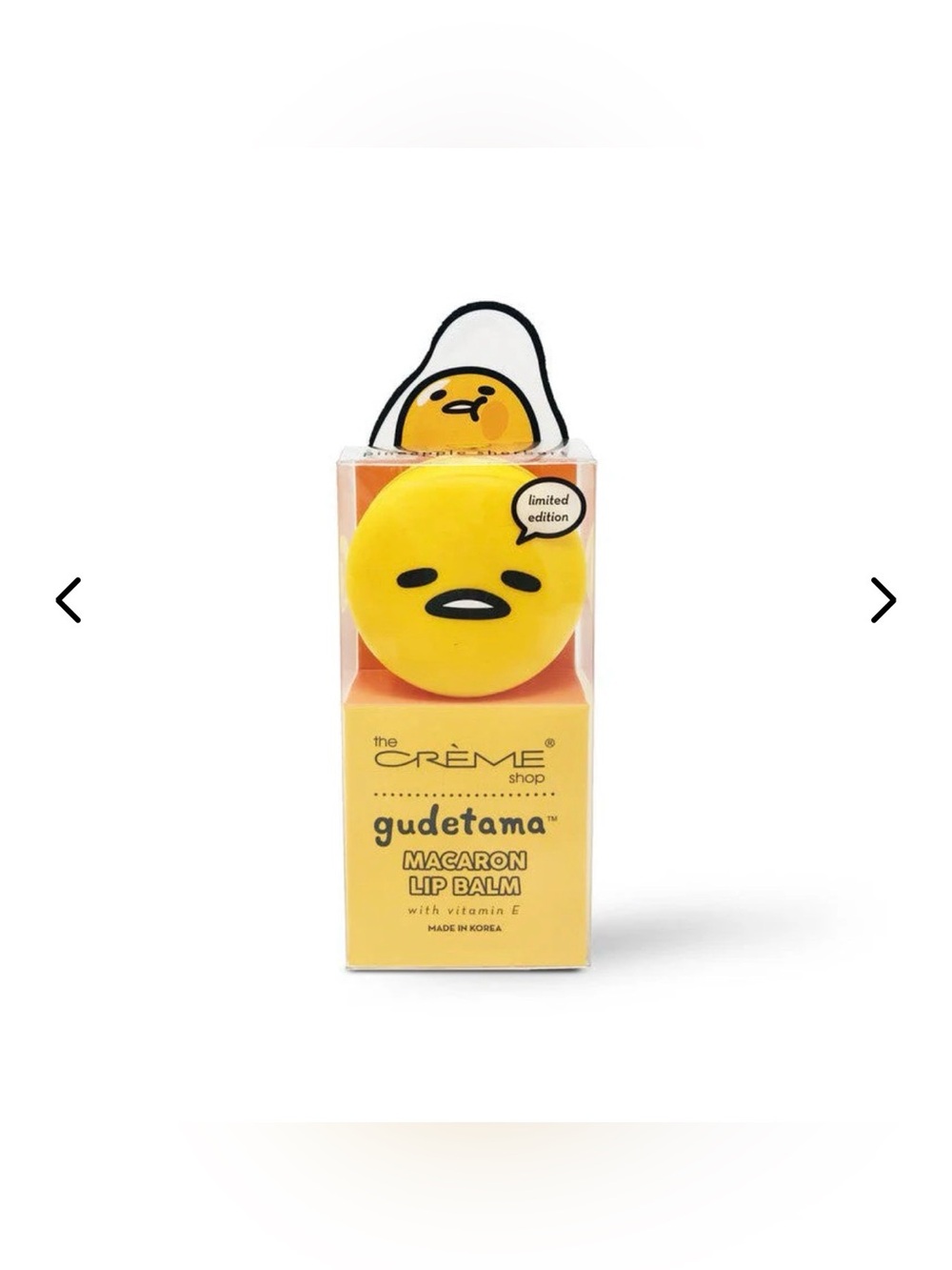 The Crème Shop X Hello Kitty - Gudetama Macaron Lip Balm